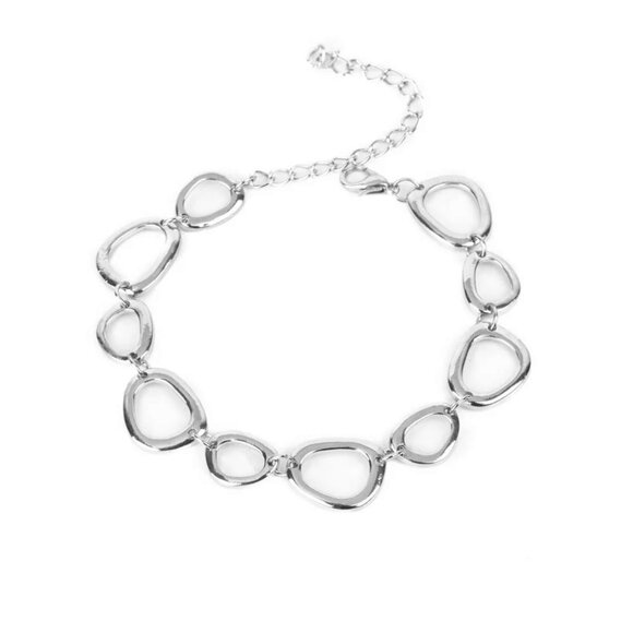 Paparazzi Jewelry Accessories - All That Mod - Silver Bracelet - Vintage - Picture 2 of 4